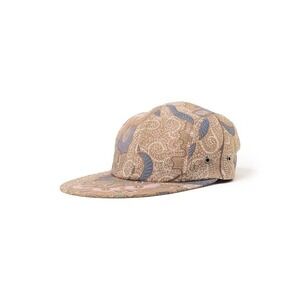Beams Japan Mens Batik Paisley 5 Panel Camper Hat Brown Tan Made in Japan Cap